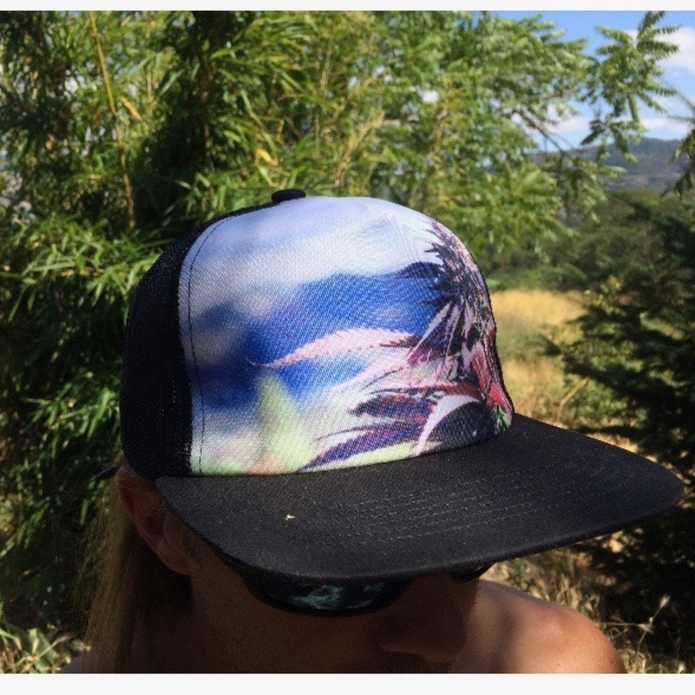 Ganja Black Trucker/Baseball/Flat Brim Hat - Picture 2 of 5